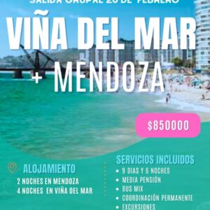 🌞✨VERANO 2026 – VIÑA DEL MAR Y MENDOZA