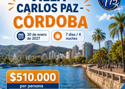 Villa Carlos Paz + Córdoba Capital | 7 días / 4 noches desde Salta