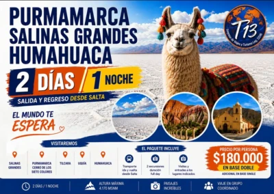 Purmamarca + Salinas Grandes + Humahuaca | 2 días / 1 noche desde Salta